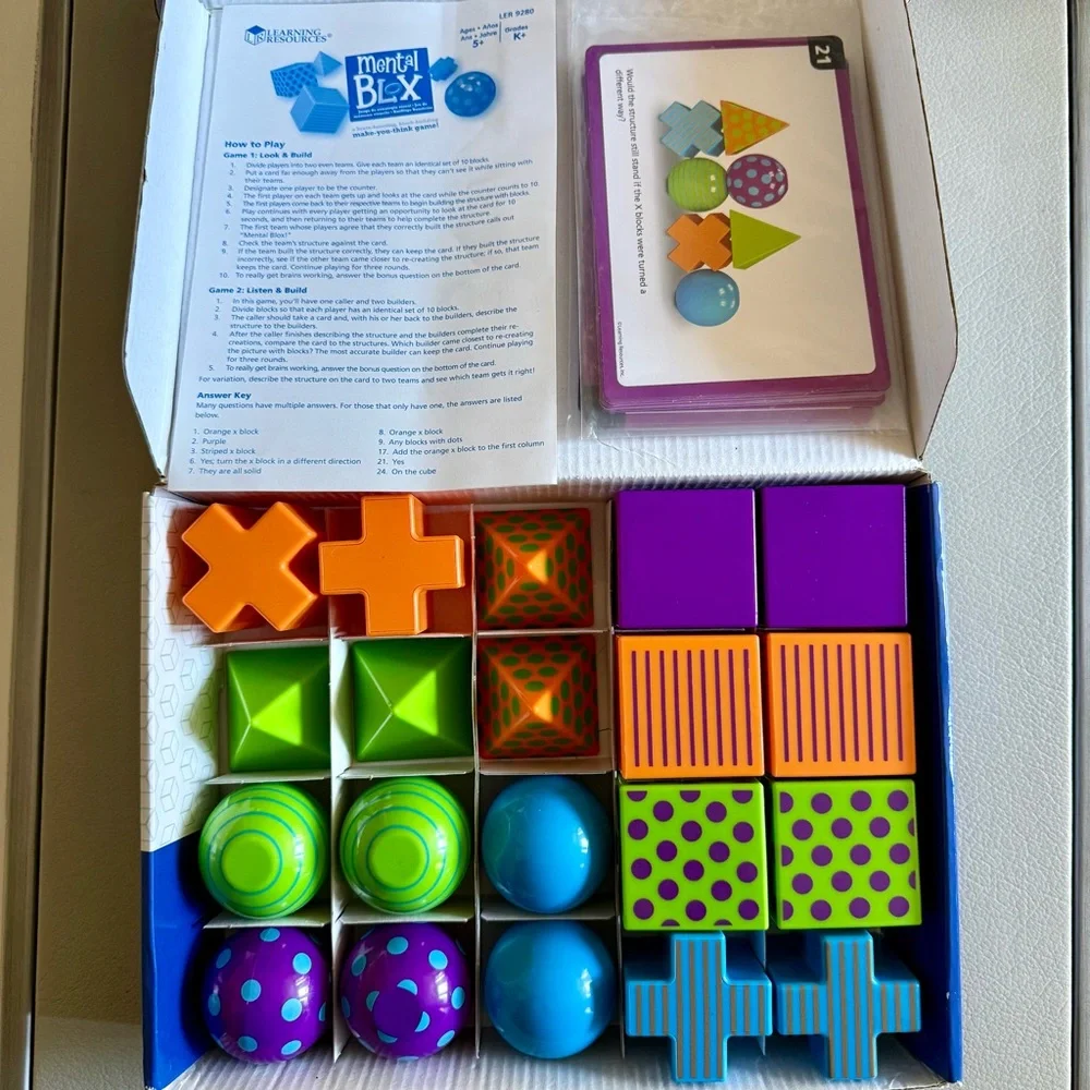 Learning Resources Mental Blox Critical Thinking Game | 20 Blocks/40 pcs | STEM